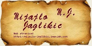 Mijajlo Jaglikić vizit kartica